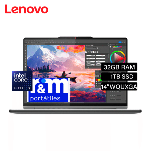 Laptop Lenovo Yoga 9 2 en 1 14IMH9 Intel Core Ultra 7 155H RAM 32GB Disco 1TB SSD 14″ OLED 4K WQUXGA Windows 11 Open Box