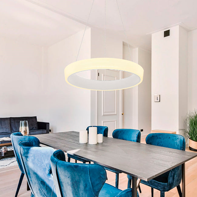 LÁMPARA COLGANTE DORIANA SLIM LED WHITE + CONTROL REMOTO