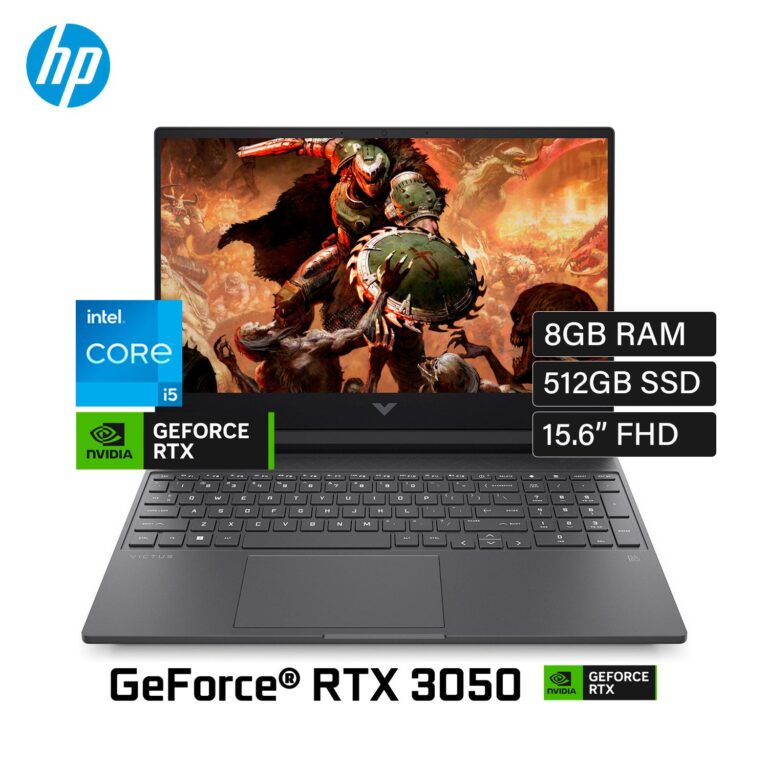 Laptop HP Victus 15-FA2013DX Intel Core i5 13420H Ram 8GB Disco 512GB Video Nvidia RTX 3050 6GB 15.6″ FHD Windows 11 (B95WHUA#ABA) OPEN BOX