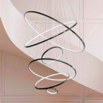 LÁMPARA COLGANTE ALESSANDRA BLACK LED + CONTROL REMOTO