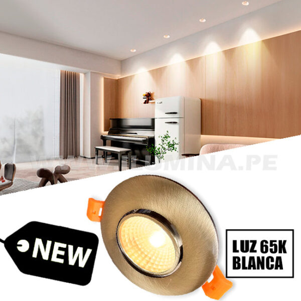 ICORP-2040AB SET COMPLETO – SPOT EMPOTRABLE CON DICROICO LED 6W LUZ BLANCA 6500K