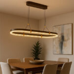 LÁMPARA COLGANTE CAMILA BLACK AND GOLD + CONTROL REMOTO LED