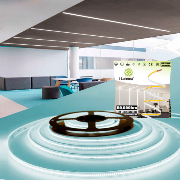 CINTA COB LED FLEX 55W LUZ BLANCA 6000K COB – 5MTS MARCA ILUMINA