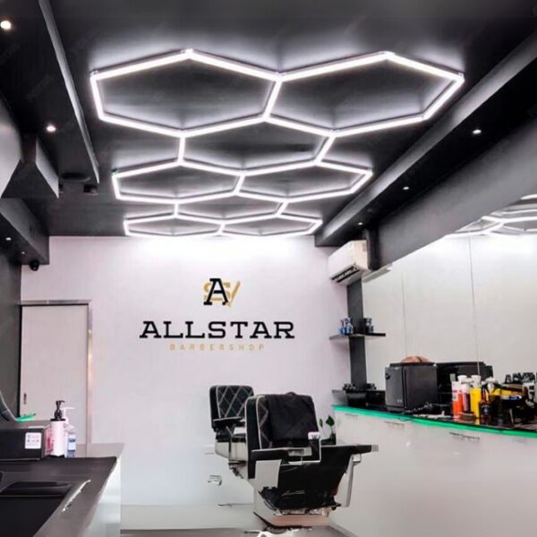 LÁMPARA HEXAGONAL LED ADOSABLE A TECHO/PARED TIPO PANAL «HH» – KIT COMPLETO 08 HEXAGONALES LUZ BLANCA