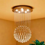 LÁMPARA COLGANTE KRYSTAL MONTIEL LED + CONTROL REMOTO