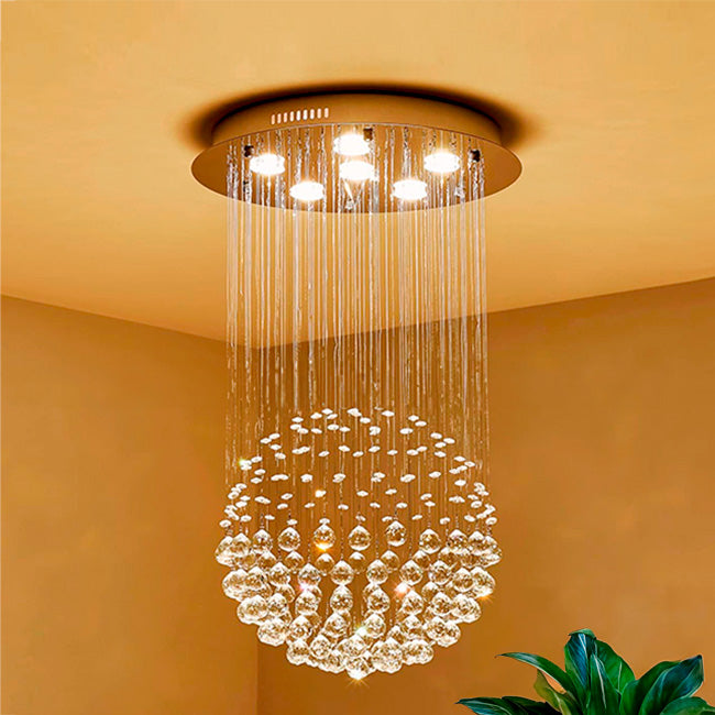 LÁMPARA COLGANTE KRYSTAL MONTIEL LED + CONTROL REMOTO