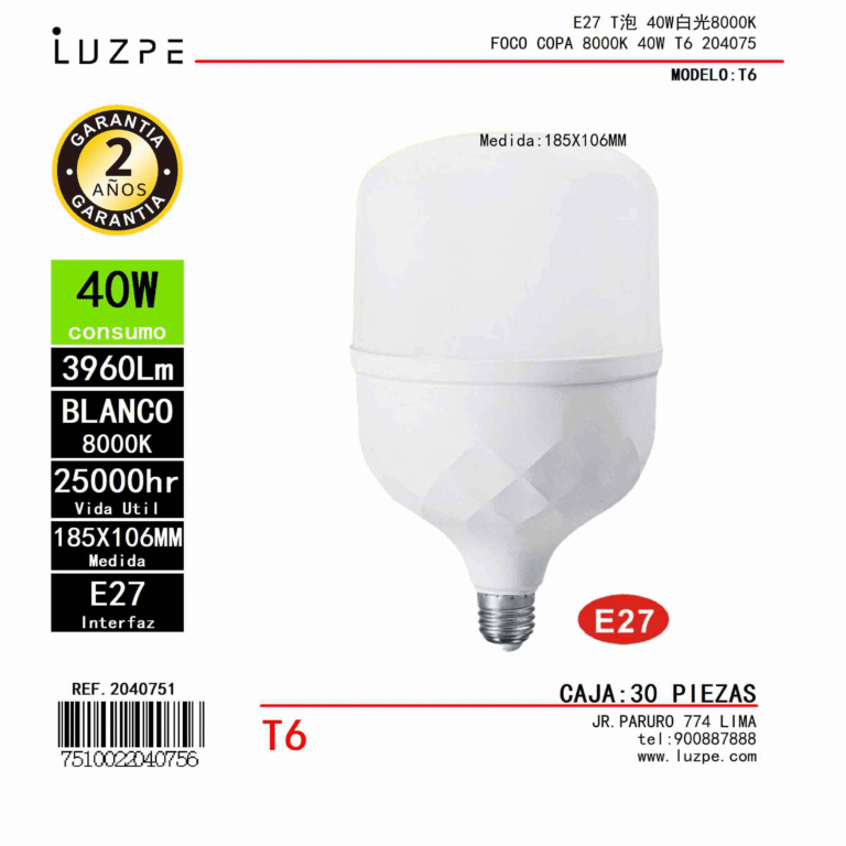 FOCO COPA 8000K 40W T6 204075