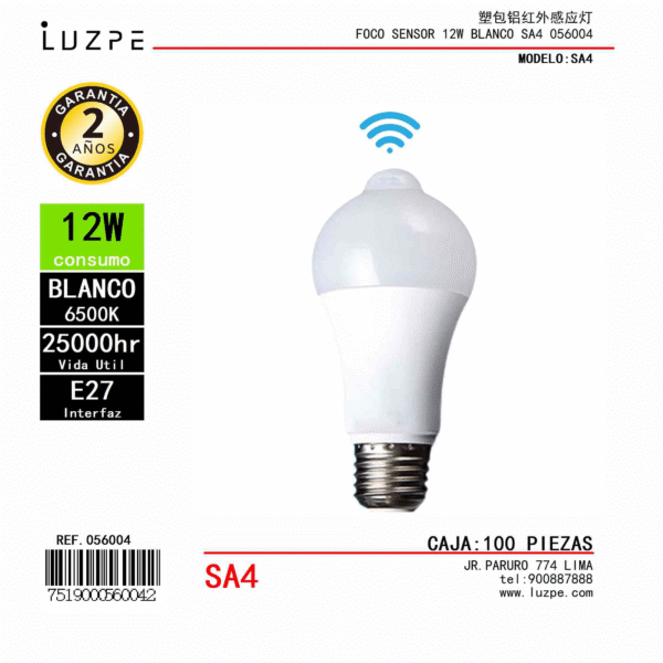 FOCO SENSOR 12W SA4 056004