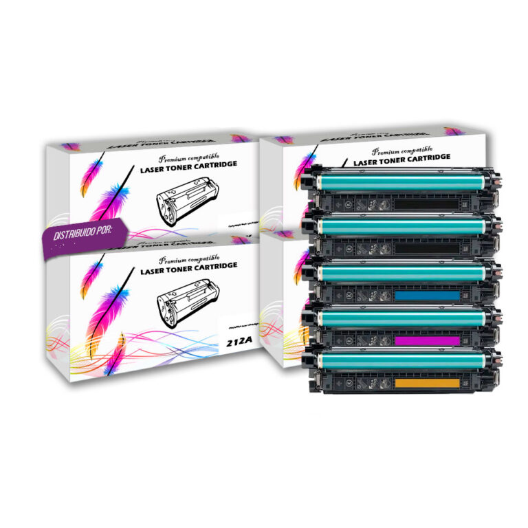Kit de Toner HP Compatible 212A CYMK M578dn, M555dn Con CHIP