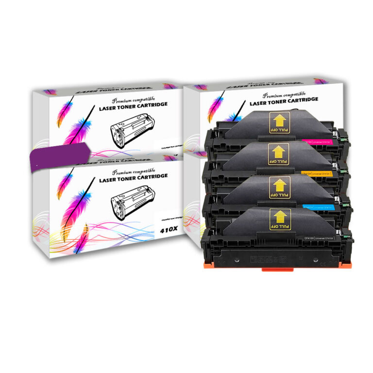 Kit de toner HP Compatible 410X CYMK M452dn, M477fdn Con CHIP