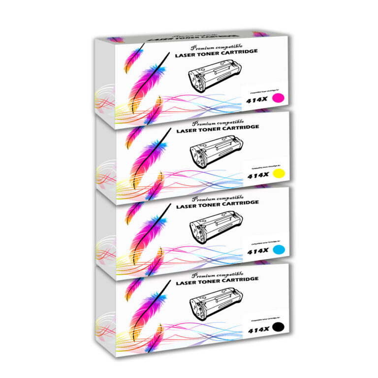 Kit de toner HP Compatible 414X CYMK M454dw, M479dw Con CHIP