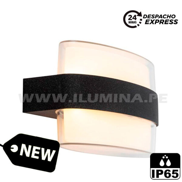 LÁMPARA DE EXTERIOR MORELIA LED BLACK 12W LUZ CÁLIDA