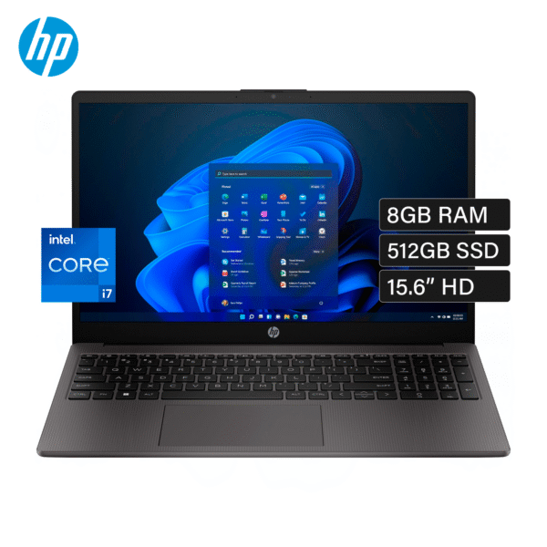 Laptop HP 250 G10 Intel Core i7 1355U RAM 8GB Disco 512GB SSD 15.6″ HD FreeDos (9S8U5LA#ABM)