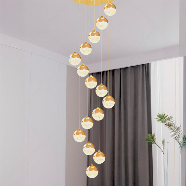 LÁMPARA COLGANTE RAINFALL CORALINA GOLD LED