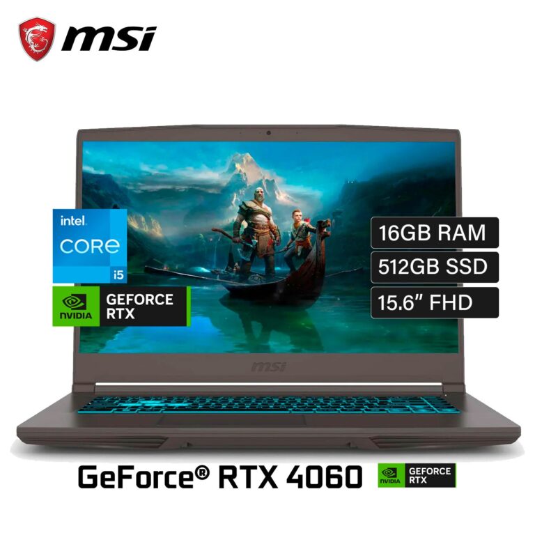 Laptop Gamer Msi Thin B13VF-2829US Intel Core I5-13420H Ram 16GB Disco 512GB SSD RTX 4060 8GB 15.6″ FHD Windows 11 (9S7-16R831-2829)