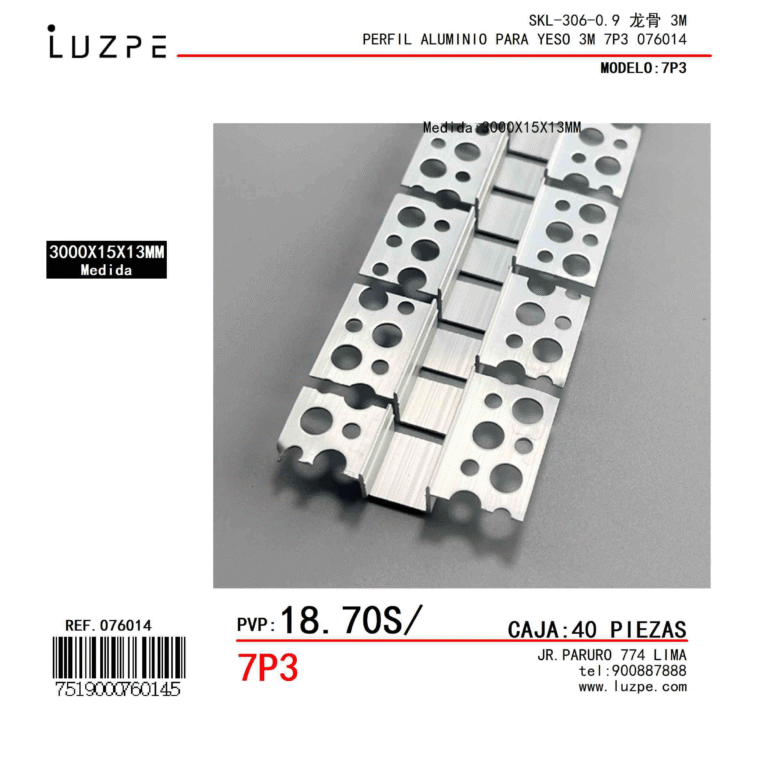 PERFIL ALUMINIO PARA YESO 3M