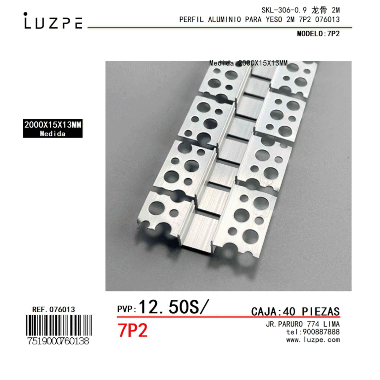 PERFIL ALUMINIO PARA YESO 2M