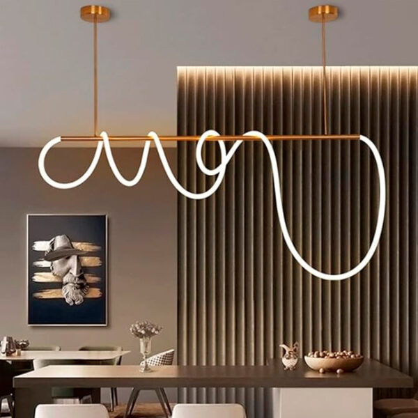 LÁMPARA COLGANTE LORENA GOLD LED + CONTROL REMOTO