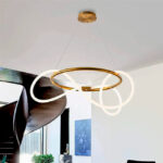 LÁMPARA COLGANTE ADRIANA GOLD LED + CONTROL REMOTO