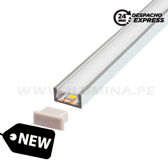 PERFIL DE ALUMINIO 2.00MTS ADOSABLE PARA CINTA LED PERFIL DE ALUMINIO 2.00MTS ADOSABLE PARA CINTA LED
