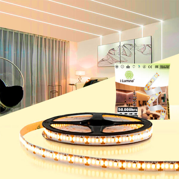 CINTA LED FLEX 100W LUZ CÁLIDA 3000K SMD5050 – 5MTS MARCA ILUMINA