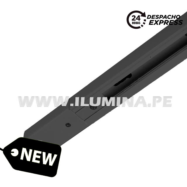RIEL DE ALUMINIO PROFESIONAL 2.00 METROS NEGRO – PESADO – ECONÓMICO