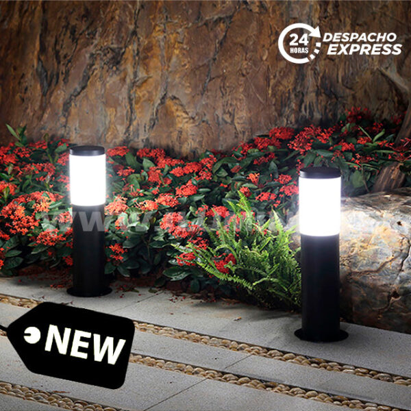 LÁMPARA DE EXTERIOR BOLARDO TUBE – 45CM ALT +FOCO LED