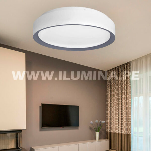 LÁMPARA DE TECHO SAMANTA GREY 30W + CONTROL REMOTO