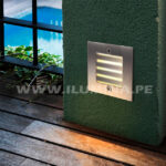 SPOT LUZ GUÍA DE PASO DE ESCALERA CUADRADO GRANDE CON REJILLA 3W LUZ BLANCA