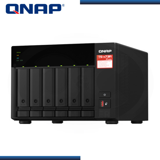 ALMACENAMIENTO NAS QNAP TS-673A AMD RYZEN V1500B 6 BAHÍAS/MEMORIA 8GB RAM DDR4 SODIMM (AMPLIABLE HASTA 64GB)