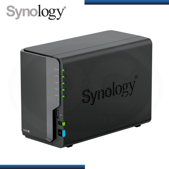 ALMACENAMIENTO NAS SYNOLOGY DISKSTATION DS224+ INTEL CELERON J4125/2 BAHIAS/2GB RAM (PN:DS224+)