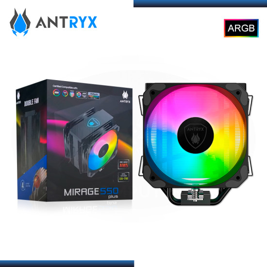 ANTRYX MIRAGE 550 BLACK ARGB REFRIGERACION AIRE AMD/INTEL