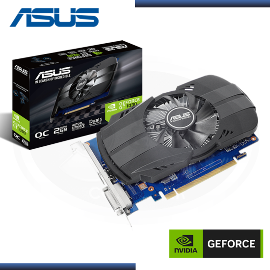 ASUS GEFORCE GT 1030 2GB GDDR5 64BITS PHOENIX OC EDITION (PN:90YV0AU0-M0AA00)
