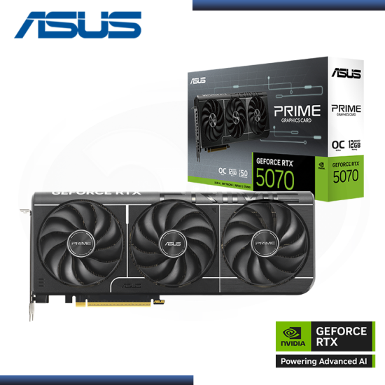 ASUS GEFORCE RTX 5070 12GB GDDR7 192BITS PRIME OC (PN:PRIME-RTX5070-O12G)