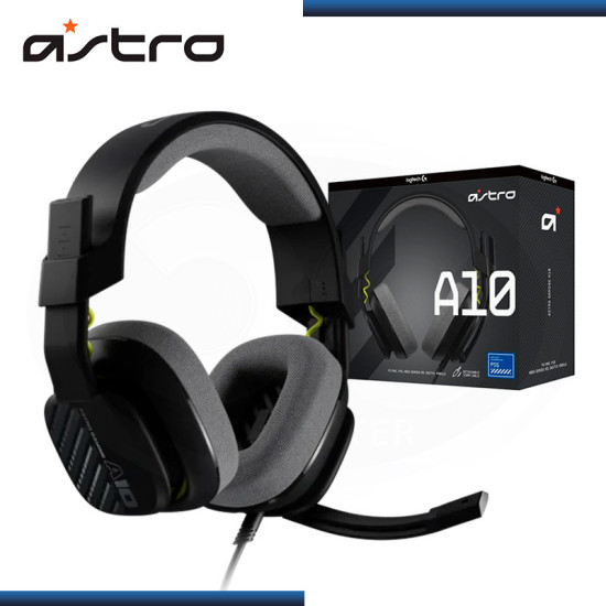 AUDIFONO ASTRO A10 G2 BLACK MULTIPLATAFORMA CON MICROFONO COMPATIBLE MAC/PS5/XBOX/SWITCH (PN:939-002055)