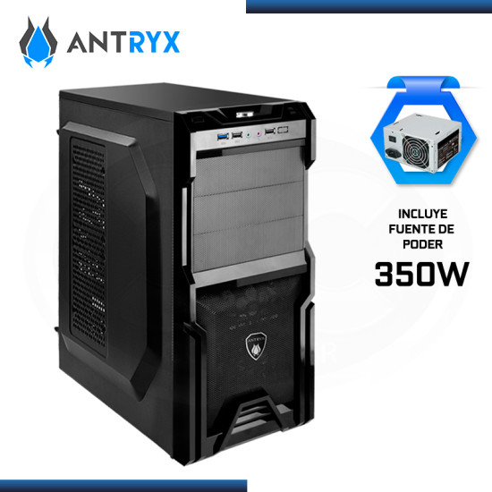 CASE ANTRYX ELEGANT BLACK ELEMENT CON FUENTE 350 USB 3.0/USB 2.0 (PN:AC-EB230-NN)