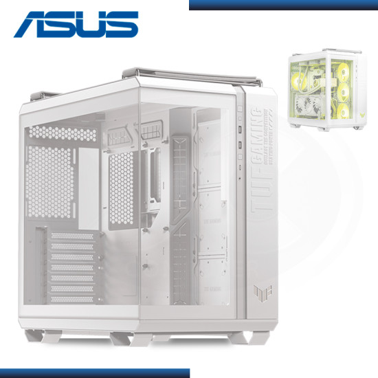 CASE ASUS TUF GAMING GT502 HORIZON WHITE SIN FUENTE VIDRIO TEMPLADO USB 3.2 (PN:90DC0093-B08020)