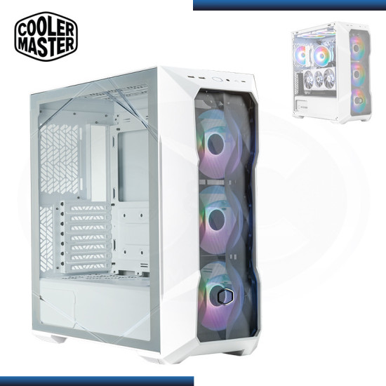 CASE COOLER MASTER MASTERBOX TD500 MESH V2 WHITE SIN FUENTE VIDRIO TEMPLADO USB 3.2 (PN:TD500V2-WGNN-S00)