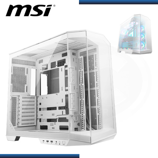 CASE MSI MAG PANO 100L PZ WHITE SIN FUENTE VIDRIO TEMPLADO USB-A/USB-C (PN:MAG PANO 100L PZ  WHITE ATX)