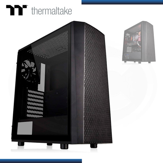 CASE THERMALTAKE VERSA J24 TG BLACK SIN FUENTE VIDRIO TEMPLADO USB 3.0 (PN:CA-1L7-00M1WN00)