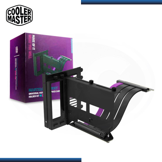 COOLER MASTER V2 BLACK KIT DE SOPORTE VERTICAL UNIVERSAL PARA TARJETA GRAFICA PCIE 4.0 (PN:MCA-U000R-KFVK02)