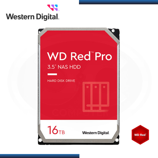 DISCO DURO 16TB WD RED PRO NAS WARE SATA 6GB/s FORMATO 3.5″ (PN:WD161KFGX)