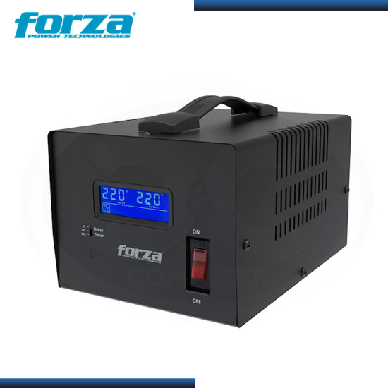 FORZA FVR-6002 ESTABILIZADOR 6000VA/3000W 3 TOMAS BLACK
