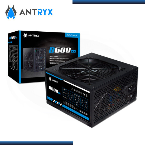 FUENTE ANTRYX B600 V3 BLACK 600W BOX (PN:AP-B600RV3S-RB)