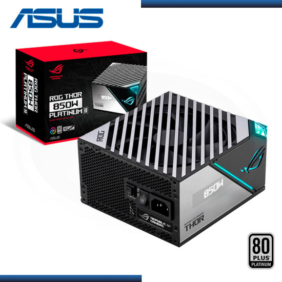 FUENTE ASUS ROG THOR 850 BLACK 850W 80 PLUS PLATINUM II MODULAR (PN:90YE00L2-B0AA00)