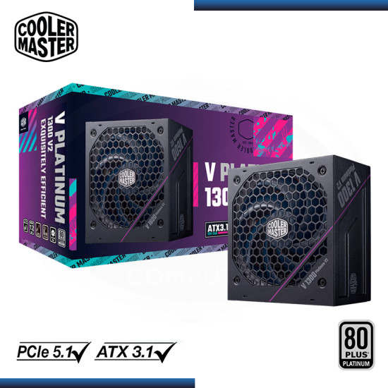FUENTE COOLER MASTER V PLATINUM 1300W V2 80 PLUS PLATINUM MODULAR BLACK (PN:MPZ-D002-AFAP-BUS)