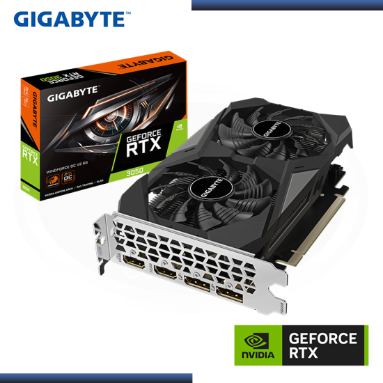 GIGABYTE GEFORCE RTX 3050 6GB GDDR6 96BITS WINDFORCE OC V2 (PN:GV-N3050WF2OCV2-6GD)