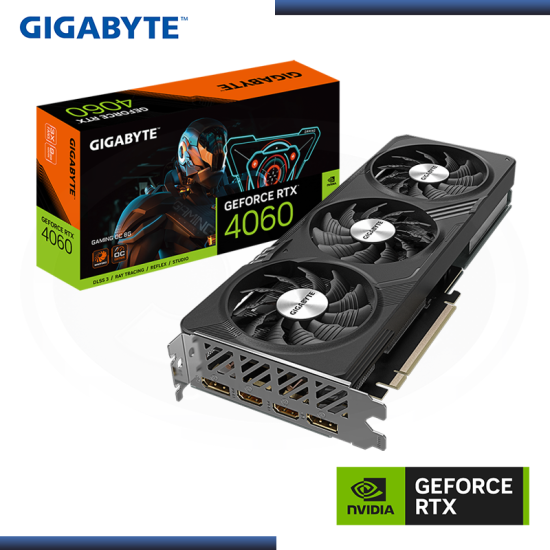 GIGABYTE GEFORCE RTX 4060 8GB GDDR6 128BITS GAMING OC (PN:GV-N4060 GAMING OC-8GD)