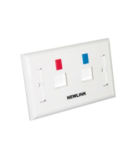 NEW-4000002 – WALL PLATE 2 PUERTOS