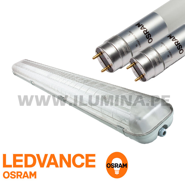 LUMINARIA HERMÉTICA TIPO INDIKO LED 1.20M OSRAM 02LUCES – SIN FOCOS